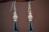 Hemalyke Teardrop Earrings, Sterling Silver Earrings, Stardust Silver Earrings