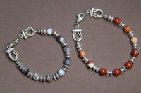 Mens Red Jasper Bracelet, Sterling Silver Bracelet, Sterling Silver and Red Jasper  Bracelet, Gemstone Bracelet