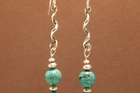 Turquoise Earrings, Sterling Silver Earrings, Southwestern Turquoise Earrings