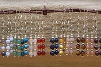 Blue Crazy Lace Agate Earrings, Sterling Silver Earrings, Gemstone Earrings