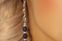 Blue Crazy Lace Agate Earrings, Sterling Silver Earrings, Gemstone Earrings