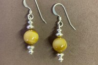 Honey Tiger Eye Drop Earrings, Southwestern Earrings, Small Earrings, Sterling Silver Earrings.
