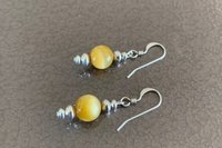 Honey Tiger Eye Drop Earrings, Southwestern Earrings, Small Earrings, Sterling Silver Earrings.