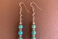 Turquoise Earrings, Sterling Silver Earrings, Southwestern Turquoise Earrings