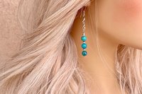 Turquoise Earrings, Sterling Silver Earrings, Southwestern Turquoise Earrings