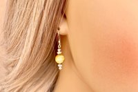 Honey Tiger Eye Drop Earrings, Southwestern Earrings, Small Earrings, Sterling Silver Earrings.