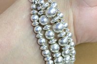 Sterling Silver Bracelet, Southwestern Bracelet, Adjustable  Bracelet, Multi-Strand Bracelet, Beaded Silver Bracelet