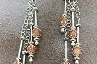 Sunstone Cascading Earrings, Sterling Silver Earrings, Long Dangle Earrings, Gemstone  Earrings, Chain Earrings