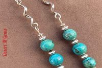 Turquoise Earrings, Sterling Silver Earrings, Southwestern Turquoise Earrings