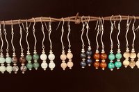 Gemstone Earrings, Sunstone Earrings, Sterling Silver Earrings, Long Dangle Earrings.