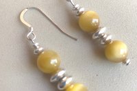Gemstone Earrings, Sterling Silver Earrings, Honey Tiger Eye Earrings, Lapis Lazuli Earrings, Tiger Eye  Earrings
