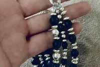 Lapis Lazuli Bracelet, Sterling Silver Bracelet, Gemstone Bracelet,  Multistrand  Bracelet, Adjustable Bracelet