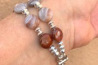 Agate Bracelet, Laguna Lace Agate Bracelet, Gemstone Bracelet, Sterling Silver Bracelet