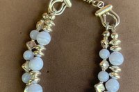 Gemstone Bracelet, Sterling Silver Bracelet, Red Lightening Agate Bracelet, Adjustable, Multistrand Bracelet