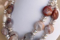 Agate Bracelet, Laguna Lace Agate Bracelet, Gemstone Bracelet, Sterling Silver Bracelet