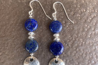 Sterling Silver Earrings, Gemstone Earrings, Laguna Lace Agate Earrings