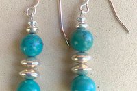 Turquoise Earrings, Sterling Silver Earrings, Grade B Turquoise Earrings, Gemstone Earrings