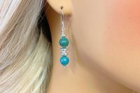 Turquoise Earrings, Sterling Silver Earrings, Grade B Turquoise Earrings, Gemstone Earrings