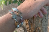 Sky Eye Jasper Bracelet, Sterling Silver Bracelet, Gemstone Bracelet, Adjustable Bracelet