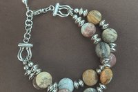 Sky Eye Jasper Bracelet, Sterling Silver Bracelet, Gemstone Bracelet, Adjustable Bracelet