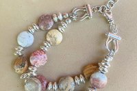 Sky Eye Jasper Bracelet, Sterling Silver Bracelet, Gemstone Bracelet, Adjustable Bracelet