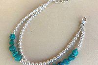 Garnet Bracelet, Sterling Silver Bracelet, Gemstone Bracelet, Multi-strand Bracelet