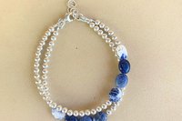 Turquoise Bracelet, Sterling Silver Bracelet, Turquoise Nugget Bracelet, Southwestern Bracelet, Multistrand Bracelet