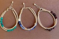 Turquoise Bracelet, Sterling Silver Bracelet, Turquoise Nugget Bracelet, Southwestern Bracelet, Multistrand Bracelet