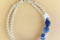 Garnet Bracelet, Sterling Silver Bracelet, Gemstone Bracelet, Multi-strand Bracelet
