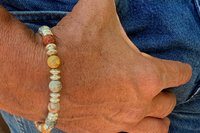 Mens Red Jasper Bracelet, Sterling Silver Bracelet, Sterling Silver and Red Jasper  Bracelet, Gemstone Bracelet
