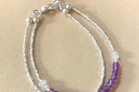 Apatite Bracelet, Sterling and Hill Tribe Fine Silver Bracelet, Gift for her, Multi-strand Bracelet, Adjustable Bracelet, Gemstone Bracelet