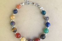 Mixed Gemstone and Sterling Silver Bracelet, Multi-Gemstone Bracelet, Sterling Silver Bracelet, Mixed Stone Bracelet
