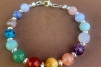 Mixed Gemstone Bracelet, Sterling Silver Bracelet, Multicolored Gemstone Bracelet, Minimalist Bracelet