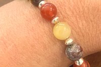 Mixed Gemstone and Sterling Silver Bracelet, Multi-Gemstone Bracelet, Sterling Silver Bracelet, Mixed Stone Bracelet