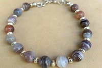 Mixed Gemstone Bracelet, Sterling Silver Bracelet, Blue Gemstone Bracelet