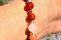 Mixed Gemstone Bracelet, Sterling Silver  Bracelet, Multi Gemstone Beaded Bracelet