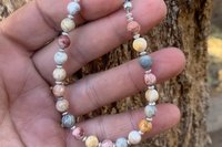 Jasper Bracelet, Sterling Silver Bracelet, Adjustable Gemstone Bracelet, Sky Eye Jasper and Sterling Silver Bracelet, Gift for Her