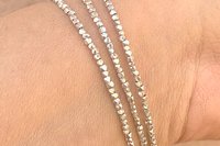 Multistrand Silver Bracelet, Hill Tribe Fine Silver, Beaded Bracelet, Gift for Her, Dainty Bracelet