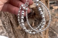 Sterling Silver Bracelet, Multistrand, Adjustable Bracelet, Southwestern Bracelet, Beaded Bracelet