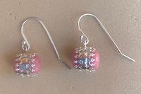 Rose Quartz Earrings, Sterling Silver Earrings, Gemstone Earrings, Sterling Silver Bezel Earrings.