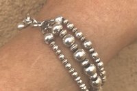 Sterling Silver Bracelet, Multistrand, Adjustable Bracelet, Southwestern Bracelet, Beaded Bracelet