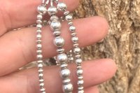 Sterling Silver Bracelet, Multistrand, Adjustable Bracelet, Southwestern Bracelet, Beaded Bracelet