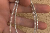 Imperial Topaz Bracelet, Sterling and Fine Silver Bracelet, Dainty Gemstone Bracelet