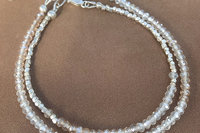 Imperial Topaz Bracelet, Sterling and Fine Silver Bracelet, Dainty Gemstone Bracelet