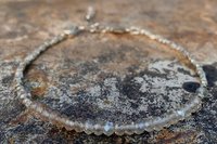 Imperial Topaz Bracelet, Sterling and Fine Silver Bracelet, Dainty Gemstone Bracelet