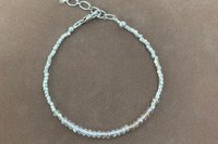 Imperial Topaz Bracelet, Sterling and Fine Silver Bracelet, Dainty Gemstone Bracelet