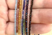 Faceted Gemstone Necklaces, Dainty Beaded Necklaces, Minimalist Jewelry