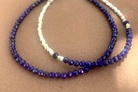 Lapis Lazuli Bracelet, Dainty Gemstone Bracelet, Karen Hill Tribe Silver Bracelet