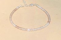 Imperial Topaz Bracelet, Sterling and Fine Silver Bracelet, Dainty Gemstone Bracelet