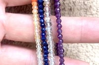 Dainty Gemstone Necklaces, Minimalist Necklaces, Faceted Gemstone Jewelry